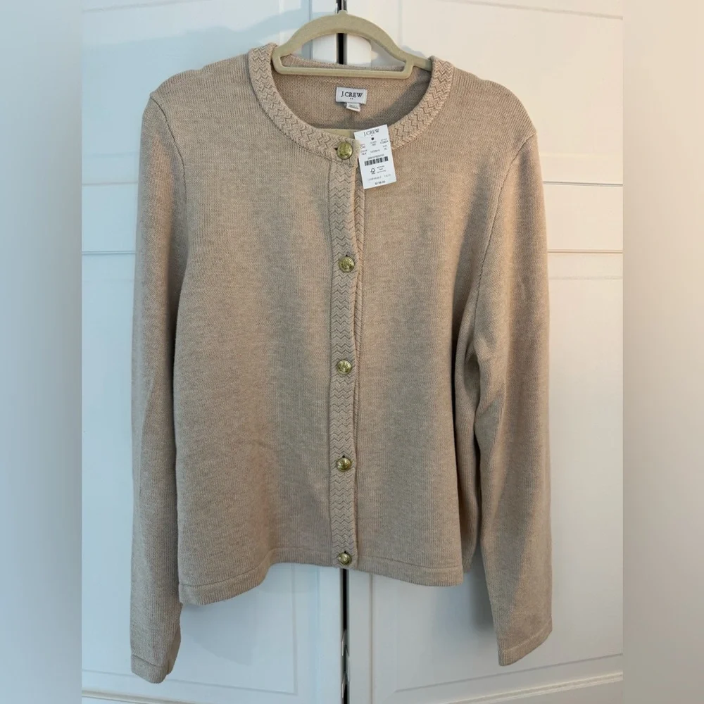 J. Crew Factory Cotton Cardigan Sweater Lady Jacket - Picture 4 of 7